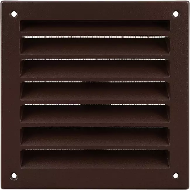 Zewnętrzna kratka ścienna aluminiowa 150x150 mm - RAL 8016