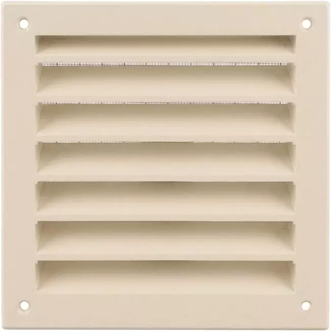 Aluminiowa zewnętrzna kratka ścienna 100x100 mm - RAL 1015