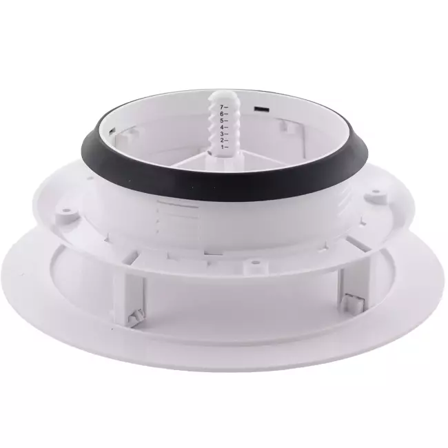 Zawór ClimaConnect Design okrągły, średnica 125 mm – biały