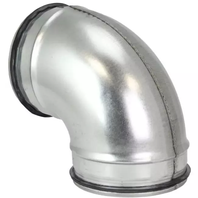 Kolano spiralne okrągłe krótkie 90° Ø 100 mm do przewodu spiralnego
