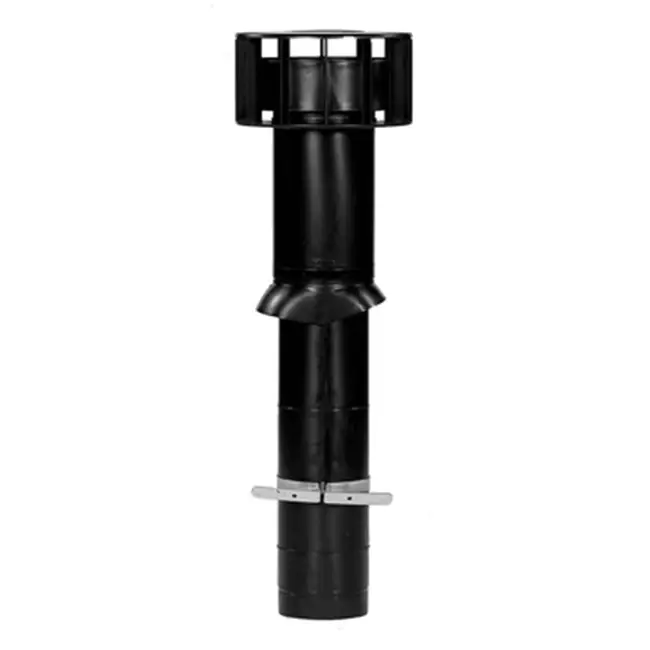 Komin wentylacyjny Ubbink Multivent Ø 166 mm czarny 400 m³/h - długość 1300 mm