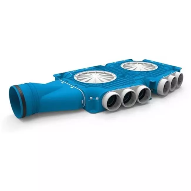 Kolektor kompozytowy Vent-Axia Uniflexplus 15 x Ø69mm z przyłączem poziomym Ø125mm