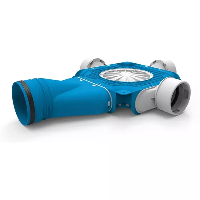 Rozdzielacz kompozytowy UniflexPlus 3x Ø90mm z króćcem poziomym Ø125mm