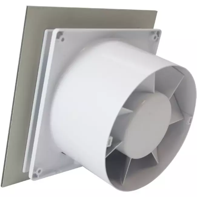 Air Roxy wyciągowy wentylator łazienkowy ze średnicą przyłącza 100 mm met Timer en Vochtsensor - front goud aluminium