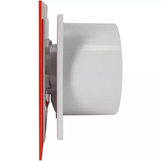 Air Roxy wyciągowy wentylator łazienkowy ze średnicą przyłącza 100 mm - panel przedni z czerwonego plastiku