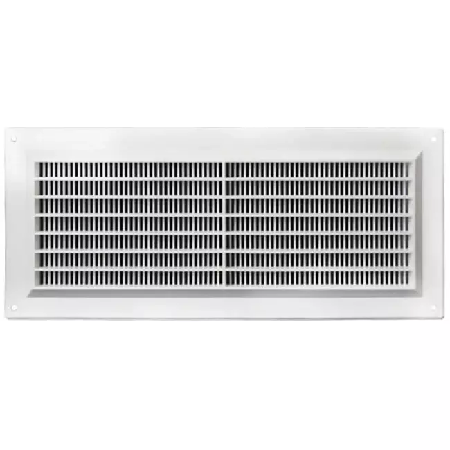 Kratka wentylacyjna prostokątna z kratą 130x300 biała - VR1330