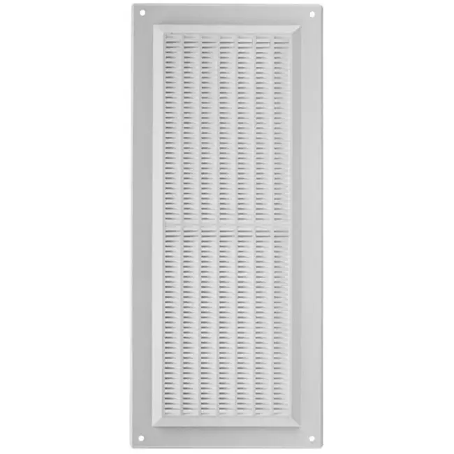 Kratka wentylacyjna prostokątna z kratą 130x300 biała - VR1330