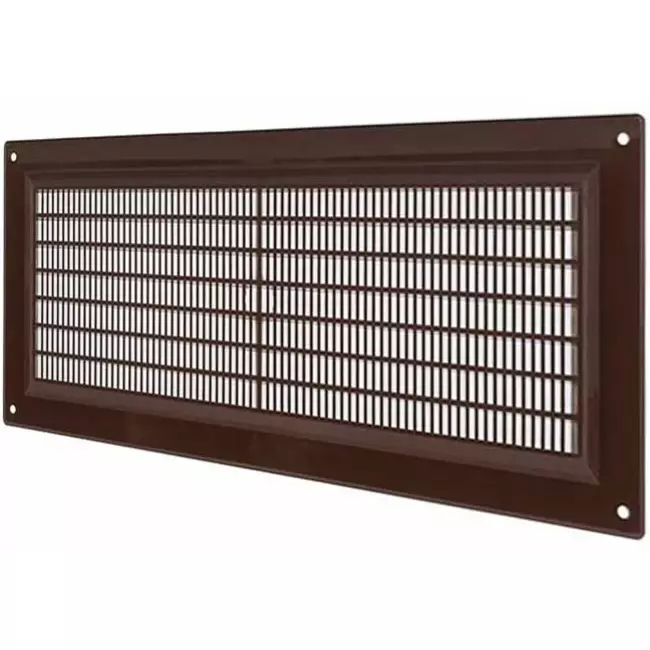 Kratka wentylacyjna plastikowa prostokątna 130x300 mm brązowa - VR1330B