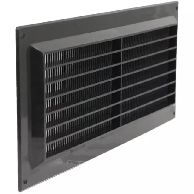 Kratka wentylacyjna plastikowa prostokątna 130x300 czarna - VR1330M