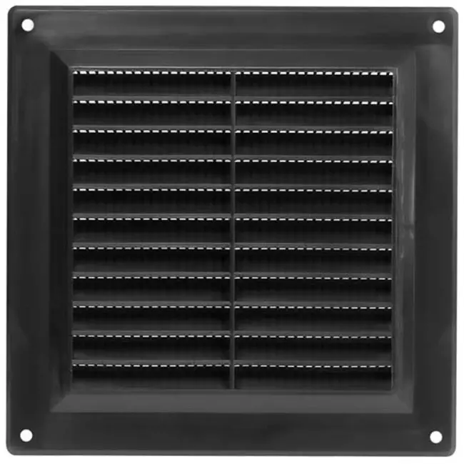 Kratka wentylacyjna plastikowa 150x150 mm czarna - VR1515M
