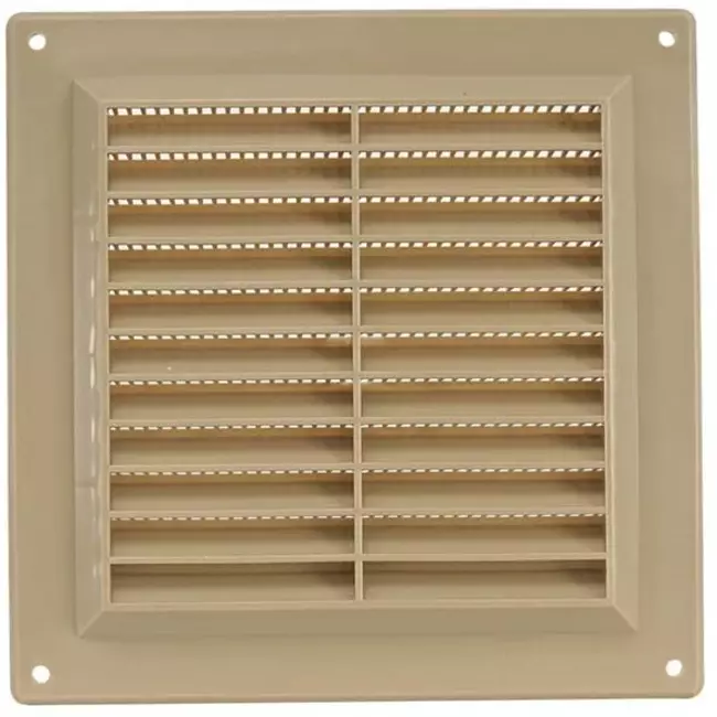 Kratka wentylacyjna plastikowa kwadratowa 150x150 mm beżowa - VR1515Y