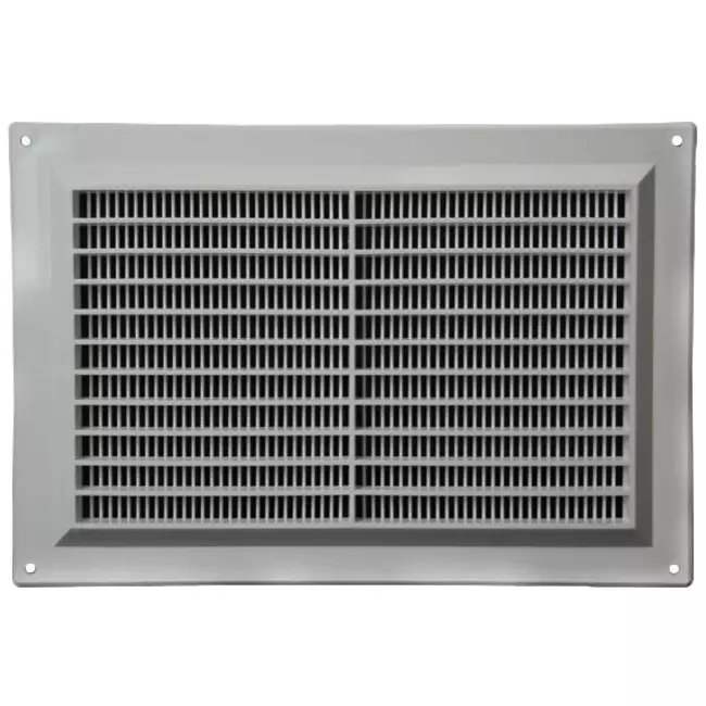 Kratka wentylacyjna prostokątna z kratą 250x170 szara - VR2517P