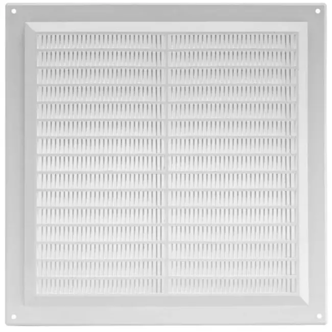Kratka wentylacyjna kwadratowa z kratką 250x250 biała - VR2525