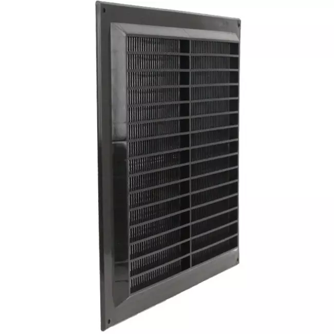 Kratka wentylacyjna plastikowa prostokątna 250x250 czarna - VR2525M