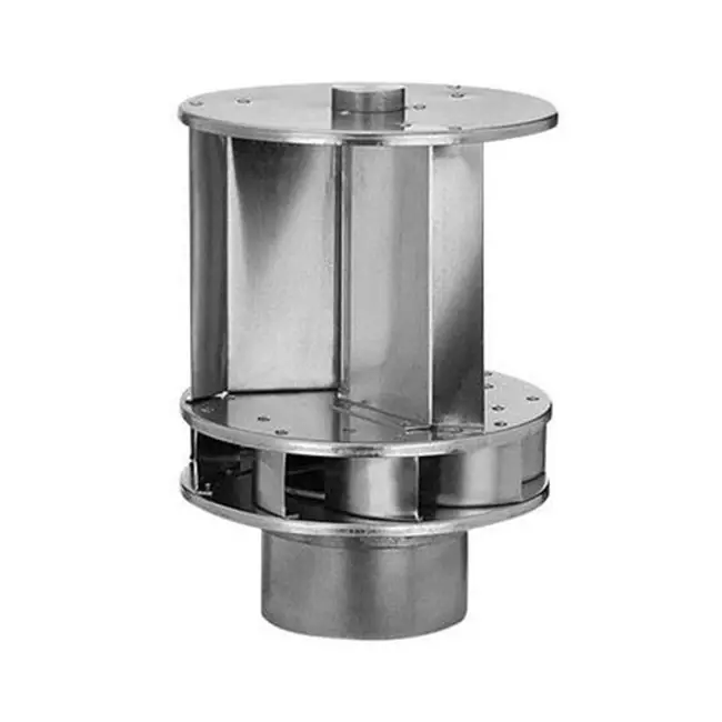 Aluminiowy wentylator dachowy Savoniusa napędzany wiatrem, 125 mm