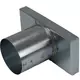 Pokrywa 170x80 mm z przyłączem o średnicy 80 mm do rury spalinowej