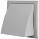Kratka fasadowa z zaworem zwrotnym 150 x 150 mm średnica 100 mm szara - ND10FVP