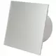 Wyciągowy wentylator łazienkowy Ø 125 mm - panel przedni ze szkła w kolorze satynowego srebra