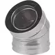 Współśrodkowa średnica 80 - 125 mm kolano 45 gr I316L/I304 (D0,5/0,6) (incl. Guma uszczelniająca wewnętrznykanał)