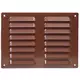 Kratka wentylacyjna metalowa prostokątna 260 x 190 mm brązowa - MR2619B