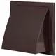 Kratka fasadowa z zaworem zwrotnym 190 x 190 mm średnica 125 mm brąz - ND12FVB
