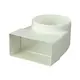 Kolano prostokątne plastikowe pionowe 90° Ø 100 mm - 110 x 55 - KLD