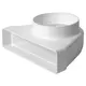 Kolano prostokątne plastikowe pionowe 90° Ø 125 mm - 220 x 55 mm KLD25-125