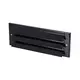 Zewnętrzna kratka ścienna do montażu natynkowego 300 mm x 100 mm CZARNA