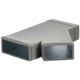 Trójnik Thermoduct 45 stopni 220x80 - 170x80 do kanałów wentylacyjnych