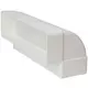 Kolano prostokątne plastikowe pionowe 90° 220 x 55 mm - KLV25-90