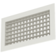 Aluminiowa podwójna regulowana kratka ścienna z amortyzatorem - ze sprężynami ciernymi - 200x200 mm - RAL 9010