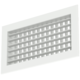 Aluminiowa podwójna regulowana kratka ścienna z amortyzatorem - ze sprężynami ciernymi - 500x100 mm - RAL 9016