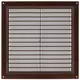Kratka wentylacyjna plastikowa kwadratowa 250x250 mm brązowa - VR2525B