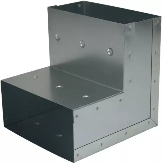 Gięcie 90 stopni 170x80 mm w pionie dla kanału wylewowego