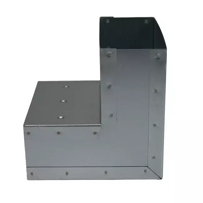 Gięcie 90 stopni 170x80 mm w pionie dla kanału wylewowego