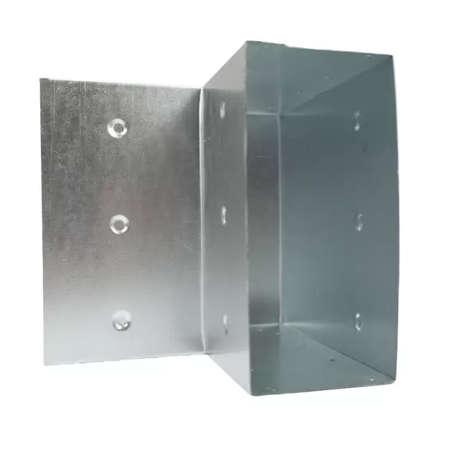 Gięcie 90 stopni 170x80 mm w pionie dla kanału wylewowego