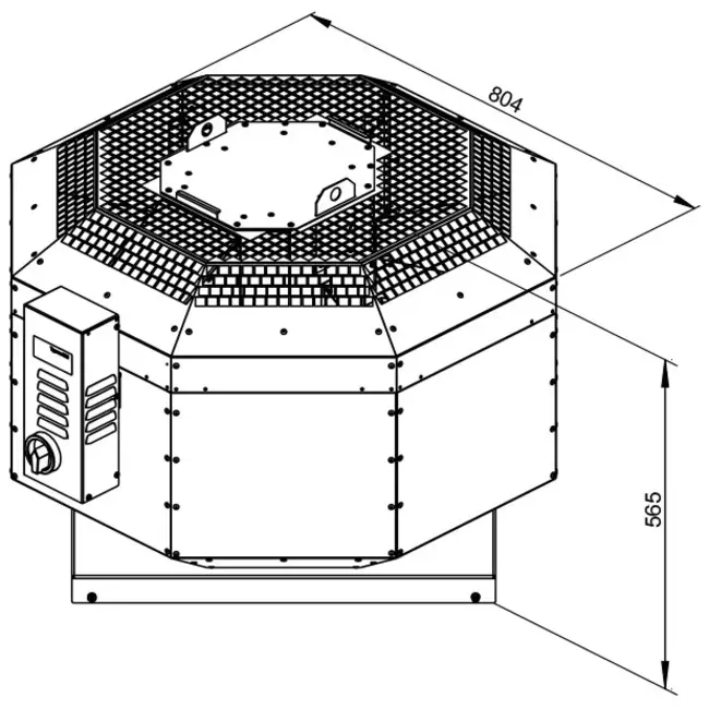 Wentylator dachowy izolowany - DVNI 355 D4 F4 30
