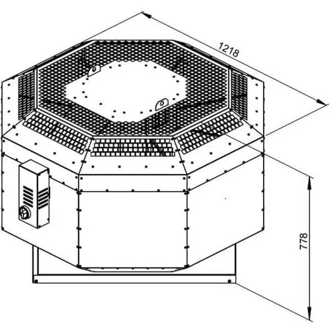 Wentylator dachowy izolowany gastronomiczny - DVNI 630 D4 30