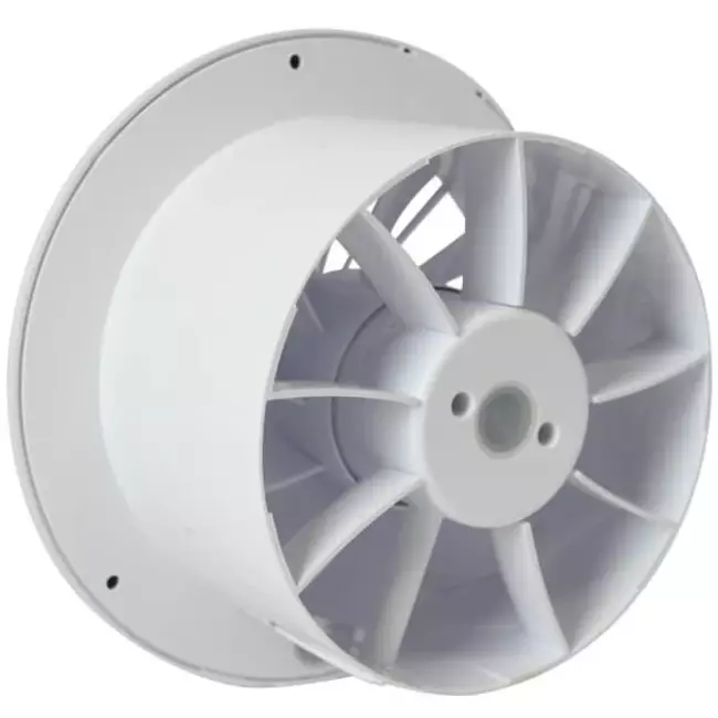 Okrągły biały wentylator łazienkowy z timerem - Ø 150 mm - aRid 150 BB TS