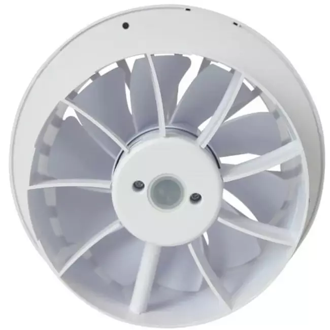 Okrągły biały wentylator łazienkowy z timerem - Ø 150 mm - aRid 150 BB TS