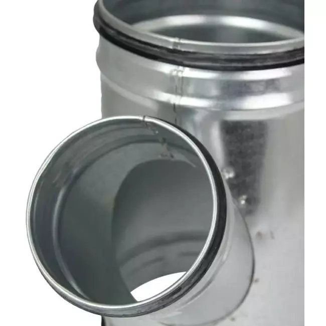 Trójnik Ø 80 mm z króćcem Ø 80 mm do przewodu spiralnego (45°)