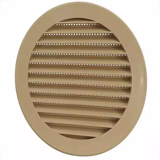 Kratka wentylacyjna o średnicy 100 mm beżowa - VR100Y