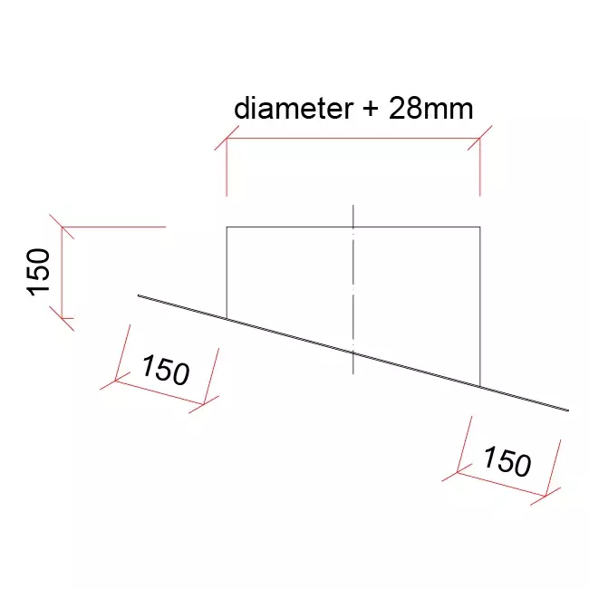 Aluminiowa płyta mocująca do przewodu dachowego Thermoduct średnica 200 mm - 24°