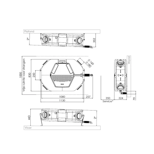 Rekuperator sufitowy Orcon HRC-360-OptiAir