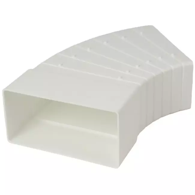 Kolano prostokątne plastikowe poziome 15-60° 110 x 55 mm - KLH15-60