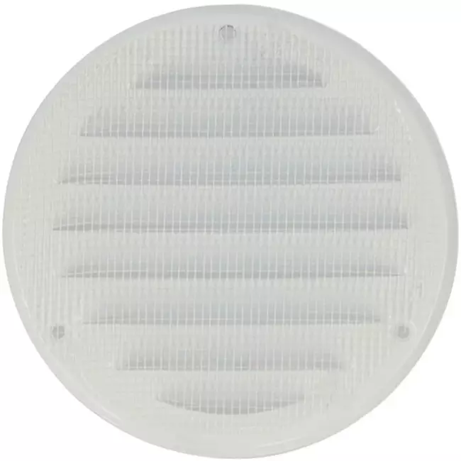 Kratka wentylacyjna metalowa okrągła 125mm biała - MR125 - RAL9016