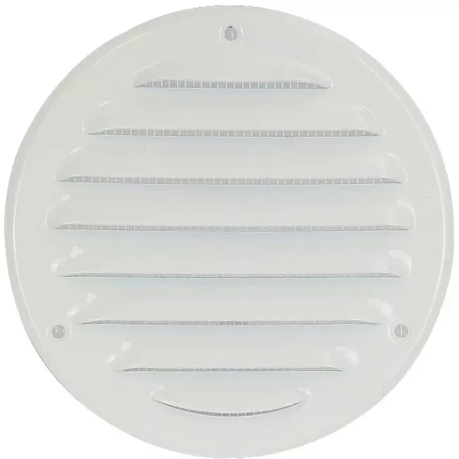 Kratka wentylacyjna metalowa okrągła 125mm biała - MR125 - RAL9016
