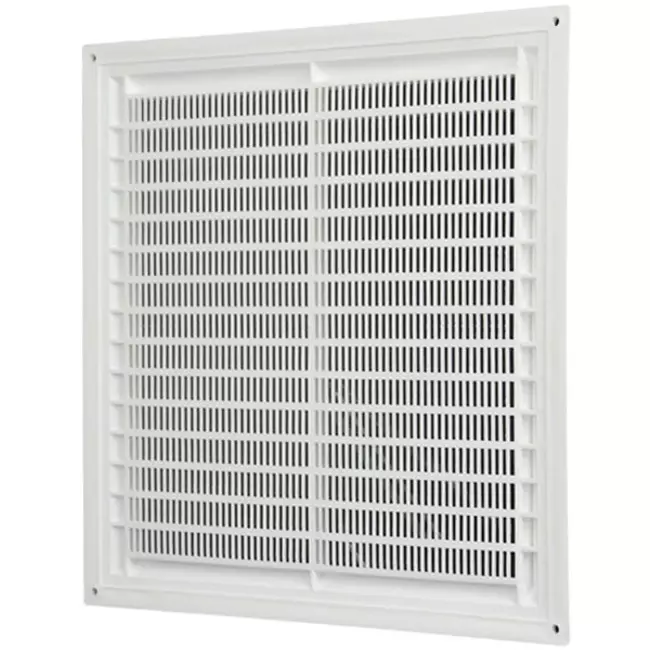 Kratka wentylacyjna kwadratowa z kratką 250x250 biała - VR2525