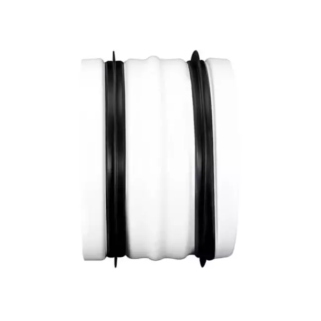 Złącze białe do rurki Ø 125 mm, metalowe