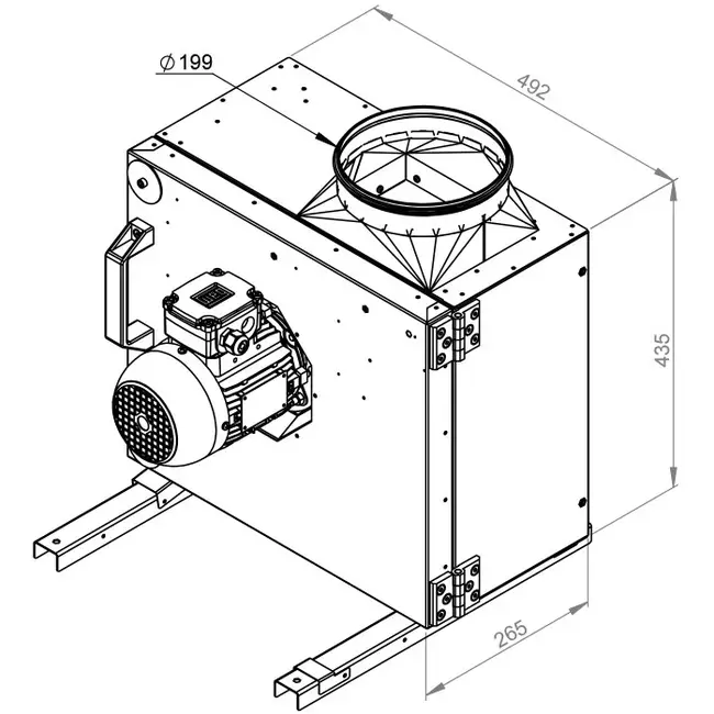 Wentylator skrzynkowy spalin F400 - MPS 225 D2 F4 30